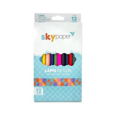 Imagem de Lápis de Cor Jumbo Triangular Com 12 SkyPaper