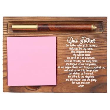 Imagem de Porta-notas adesivas de oração do Senhor, organizador de mesa religioso para assistente social, terapeuta, conselheiro, presente cristão inspirador para escritório, suportes autoadesivos EDP100