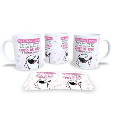 Imagem de Caneca de Porcelana Personalizada Frases Engraçadas, Divertidas e Deboche Pack19 (Ter amigos é otimo)