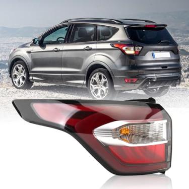 Imagem de Clidr Lanterna traseira traseira para Ford Escape Kuga 2017 2018 2019 lado do motorista externo LH lâmpada de freio (esquerda externa)