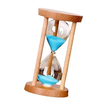 Imagem de IEUDNS Timer de areia 1 minuto de hora de vidro de vidro inquebrável Timer de copo de relógio de aniversário Presente de aniversário Ano Novo Cozinha de, Azul