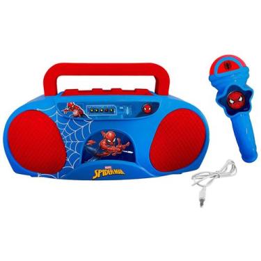 Imagem de Karaokê Infantil Portátil Candide Spider-Man - Boombox, Azul