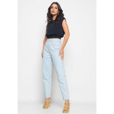 Imagem de Calça Mom Jeans Claro Salvatore Fashion, 38