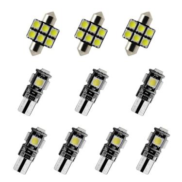 Imagem de 8X-SPEED 10 peças de lâmpada LED interior 5050 chip para Toyota Yaris MK3 2013-2018 caixa de luvas de leitura concluída porta-malas espelho viseira de sol