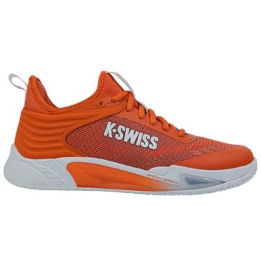Imagem de K-Swiss Tênis masculino Hypercourt Pinnacle, Scarlet Ibis/Branco/Infinito, 41