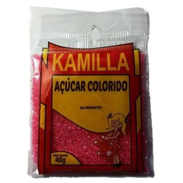 Imagem de Acucar Colorido Kamilla Rosa 40g