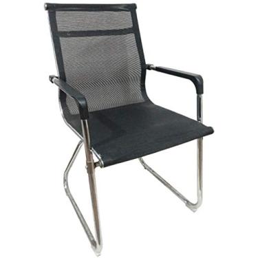 Imagem de Cadeira de escritório pantógrafo de venda direta do fabricante Breve cadeira de treinamento de equipe de reunião de aço inoxidável cadeira de recepção pantógrafo preto nome da cor: preto (cor: preto)
