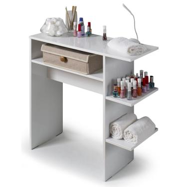 Imagem de Mesinha Para Manicure Com Prateleiras Laterais