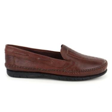 Imagem de Mocassim Sapatilha Masculina Couro Confort Casual Calce Facil - Granad
