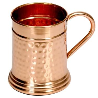 Imagem de NZM Caneca premium de cobre martelado Moscou de 623 g | Caneca feita à mão 100% cobre puro | Caneca de cerveja grande de 623 g | Mantém as bebidas geladas por mais tempo | Melhor presente - perfeito
