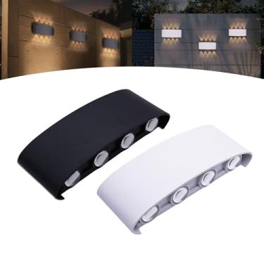 Imagem de Arandela Meia Lua Led 8w 8 Fachos Ip66 Bivolt 3000k (Branco)