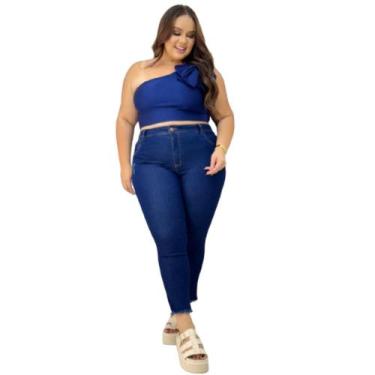 Imagem de Calça Capri Jeans Feminino Plus Size Modelo Curve 48 ao 64 - Karha Jea