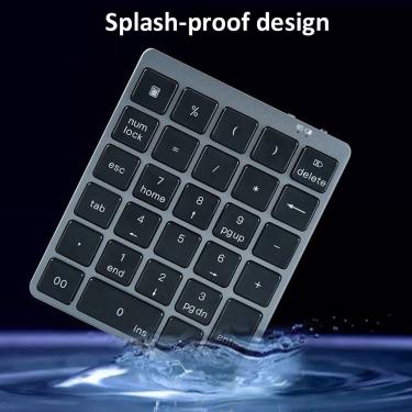 Imagem de Teclado numérico Bluetooth Teclado Protable Teclado com Tampa de Liga de Alumínio do Splitter USB Hub para Android Phone Ipad Macbook Windows Teclados