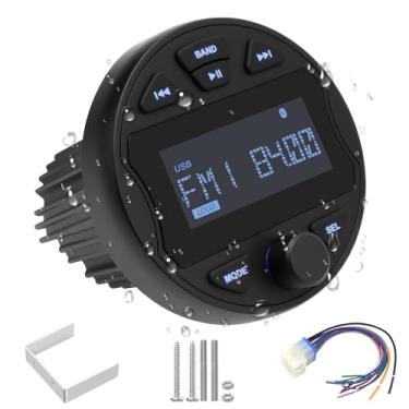 Imagem de Receptor estéreo de barco marítimo, sistema de rádio estéreo à prova d'água, leitor de MP3 digital marinho, sem leitor de CD, tela LCD de 3 polegadas, rádio AM/FM, porta USB, BT, subwoofer auxiliar