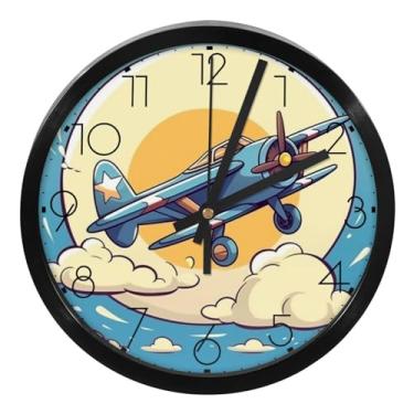 Imagem de LILINWAN Relógio de parede com folha de flor, 24 cm, silencioso, sem tique-taque, operado por bateria, para escritório, escola, quarto, casa