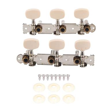 Imagem de 3L 3R Auxidador de Cordas de Guitarra PEGS Cabeças de Máquinas, Plásticas de ABS, Placa de Aço A3 para Guitarras Clássicas Folclóricas Acústicas