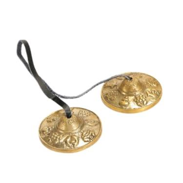 Imagem de YIJU Tibetano Tingsha Cymbals Meditação Tibetana Cymbals 6,5 cm de diâmetro para a família e amigos Meditação portátil sinos, a