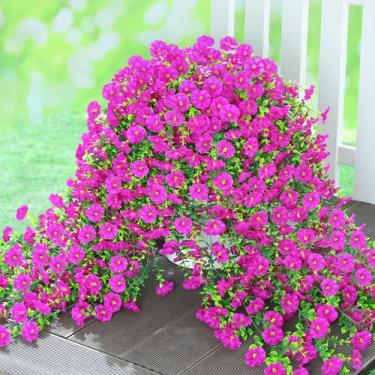 Imagem de Flores artificiais penduradas Yastouay Morning Glory Fuchsia x4