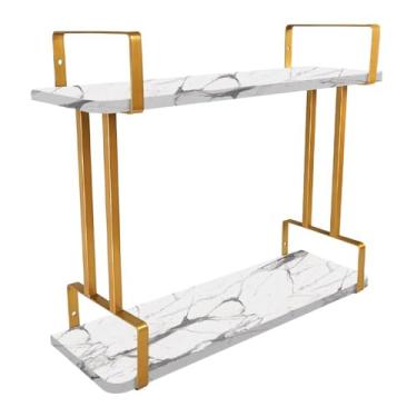 Imagem de Prateleira de Parede Decorativa 60x20cm Imperial - dourado/vulcano