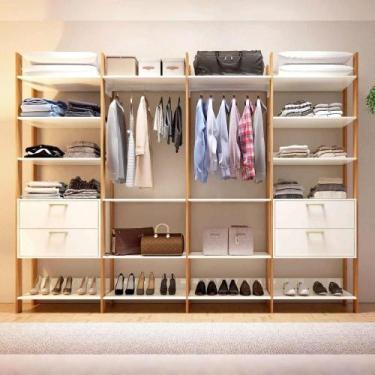 Imagem de Guarda Roupa Closet com Prateleiras Dalla Costa 100% MDF - Dalla Costa