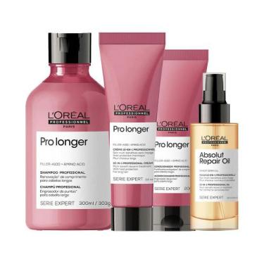Imagem de Kit L'Oréal Professionnel Pro Longer-Sh+Cond+Leave-in+Sér - Loréal Pro