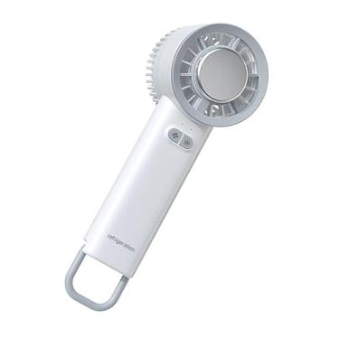 Imagem de WeiLaiKeQi Fã de ventilador de manuseio de ventilador pessoal recarregável multiuso suporte dobrável silencioso 3 velocidade ajustável para o chão de maquiagem, Branco