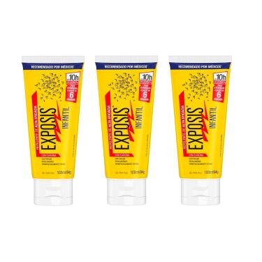 Imagem de Kit 3 Repelente Exposis Infantil Gel 100ml Cada