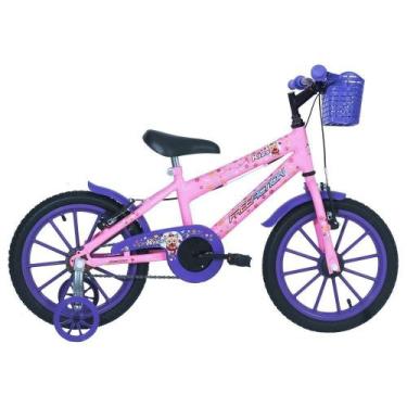 Imagem de Bicicleta Aro 16 Free Action Kiss MTB 1V V-Brake, Rosa