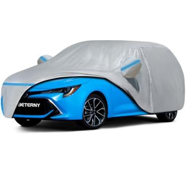 Imagem de Capa de carro para Toyota Corolla Hatchback 1997-2025, impermeável, personalizada, para todos os climas, sol, chuva, proteção contra poeira, neve, proteção para ambientes externos, com zíper de porta