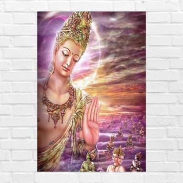Imagem de Placa Decorativa Mdf Buda Tamanho 20x27cm Modelo 2