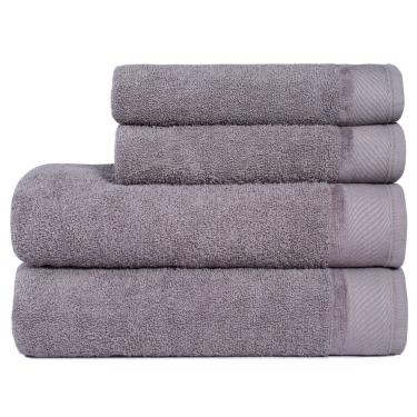 Imagem de Jogo De Toalha Banhão 4 Peças Eleganz Lmpeter Cinza Gris