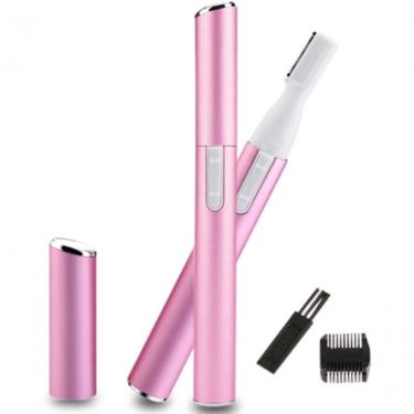 Imagem de Depilador Aparador Feminino Facial Pelos Portátil Caneta Rosa