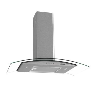 Imagem de Coifa De Parede Clean Vidro Curvo 80cm 140w Fogatti Kromanox 110v