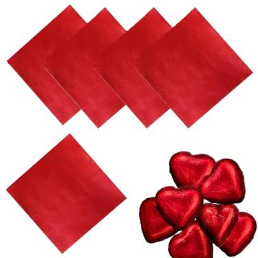 Imagem de Copzievkae 100 Unidades De Embalagens Doces Alumínio, Embalagem Vermelha 6 X Pol. Para Barras Chocolate, Artesanais, Bolo (Vermelho)