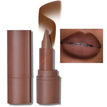 Imagem de Erinde Conjunto 2 Em 1 De Delineador Labial E Batom, Lápis Cera Cremoso Marrom Escuro Nude Matte, Maquiagem Alta Pigmentação Longa Duração, 01# Milk Tea