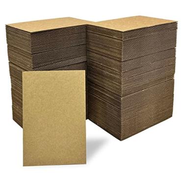 Imagem de ANSSDO - Pacotes Com 200 Folhas De Papelão Ondulado 4X6", Divisórias Papel Kraft Marrom Premium, Para Remessa, Correio, Decoração "Faça Você Mesmo" E Artesanato. (Pacote 4X6)