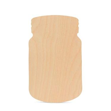 Imagem de Woodpeckers Placa De Pote Vidro Madeira 10 X 6 Polegadas, Pacote Com 3 Recortes Inacabados, Artesanato Para Pintar Cozinha Fazenda, Por