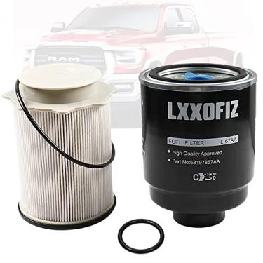 Imagem de LXXOFIZ Kit De Filtro Combustível - Motores A Diesel Cummins 6,7 L Substituição Original 68197867Aa 68157291Aa Conjunto Separador Água Para Dodge Ram 2500, 3500, 4500 E 5500 2013 2018