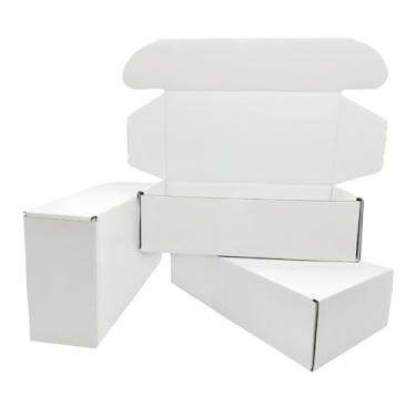 Imagem de Czofnjesi Caixas De Correio Pequenas Brancas 7 X 3,5 2 Pol., Caixa Presente Papelão Reciclável Para Embalagem E Envio, Conjunto Com 10