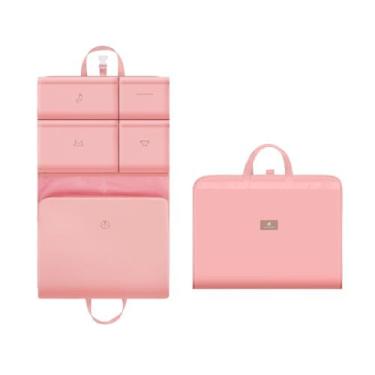 Imagem de WOOMADA Cubos De Embalagem Para Malas, Bolsas Organizadoras Viagem Suspensas, Multifuncionais Bagagem, Roupas, Roupas Íntimas E Acessórios (Rosa)