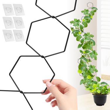 Imagem de UNOONE Treliça Para Plantas Trepadeiras Em Ambientes Internos - Aço Preto Resistente E Durável Monstera, Pothos, Hera Muito Mais, Suporte Parede De Jardim