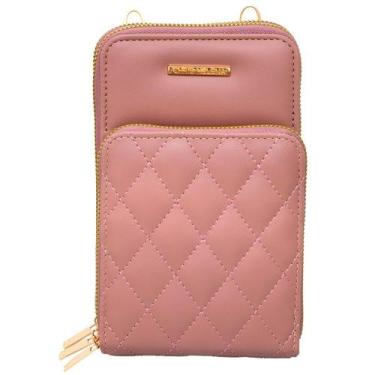 Imagem de Bolsa Carteira Feminina Com Alça Textura Matelassê Cor:Nude - Innovare