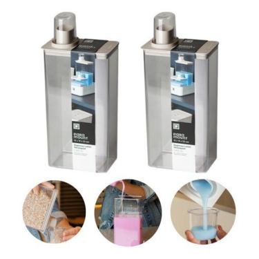 Imagem de Kit 2 Dispenser Organizador Cozinha Lavanderia Copo Medidor - Paramoun