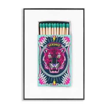Imagem de Stupell Industries Tiger Glam Brand Matches Black Framed Giclee Art Design por Amanda Greenwood, 20 x 30