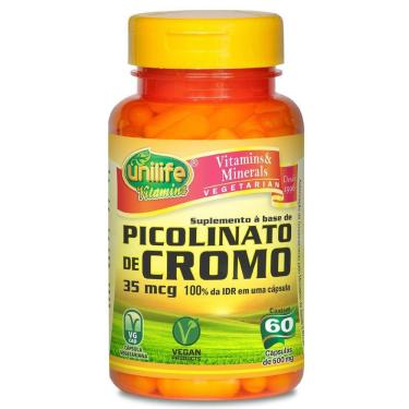 Imagem de Picolinato de cromo 60 capsulas 550mg - unilife