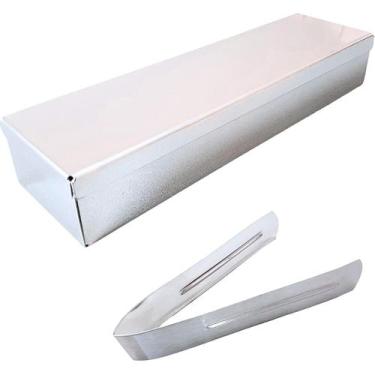 Imagem de Estojo Inox (marmita) para Esterilização em Estufa + Pinça Pegador Est