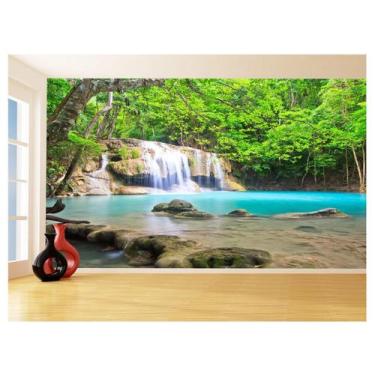 Imagem de Papel De Parede 3D Paisagem Cachoeira Florestas 3,5M Nch226 - Você Dec