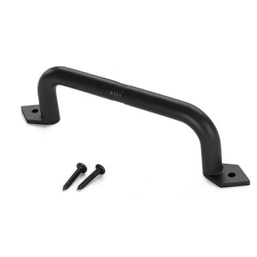 Imagem de Generic Puxador de porta de celeiro, puxadores de portão, ferragens resistentes e resistentes de design vintage, puxador de porta de celeiro deslizante para