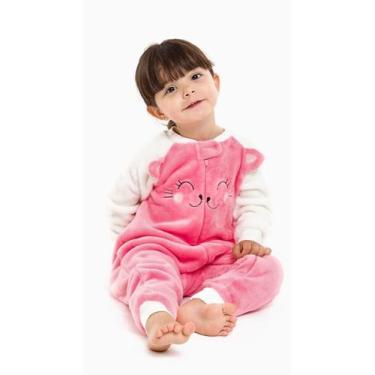 Imagem de Macacão Infantil Gatinho Rosa - empire of kids, Sem Pé