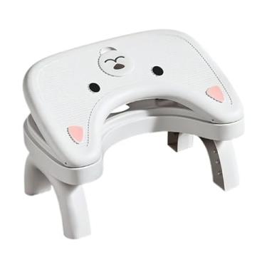 Imagem de Kokiya Banco de banheiro, apoio para os pés, acessório ajustável, apoio para os pés, banheiro, penico, banco degrau para casa, ambientes internos, crianças e, Branco